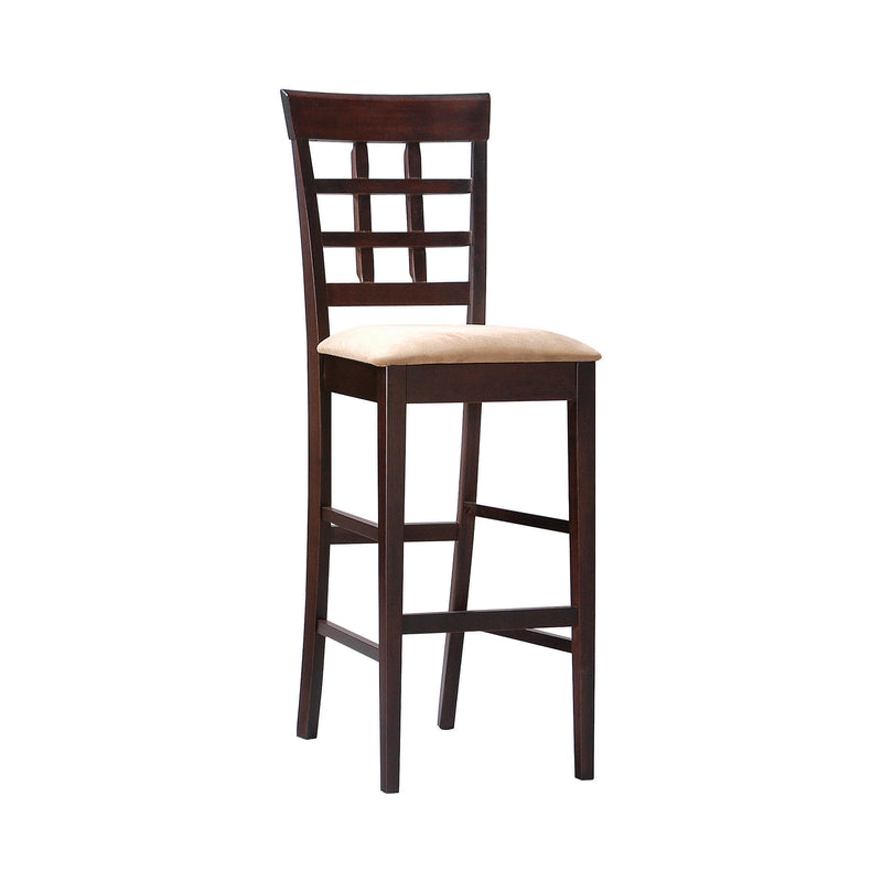 Upholstered Counter Height Stools Cappuccino and Tan (Set of 2)