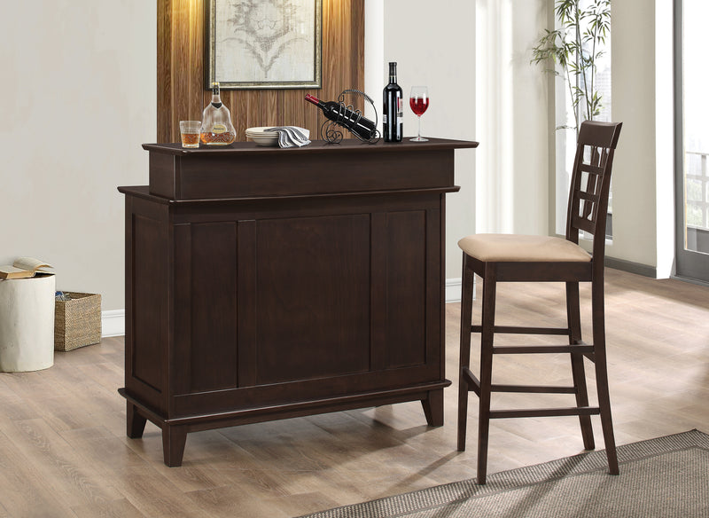 Upholstered Counter Height Stools Cappuccino and Tan (Set of 2)