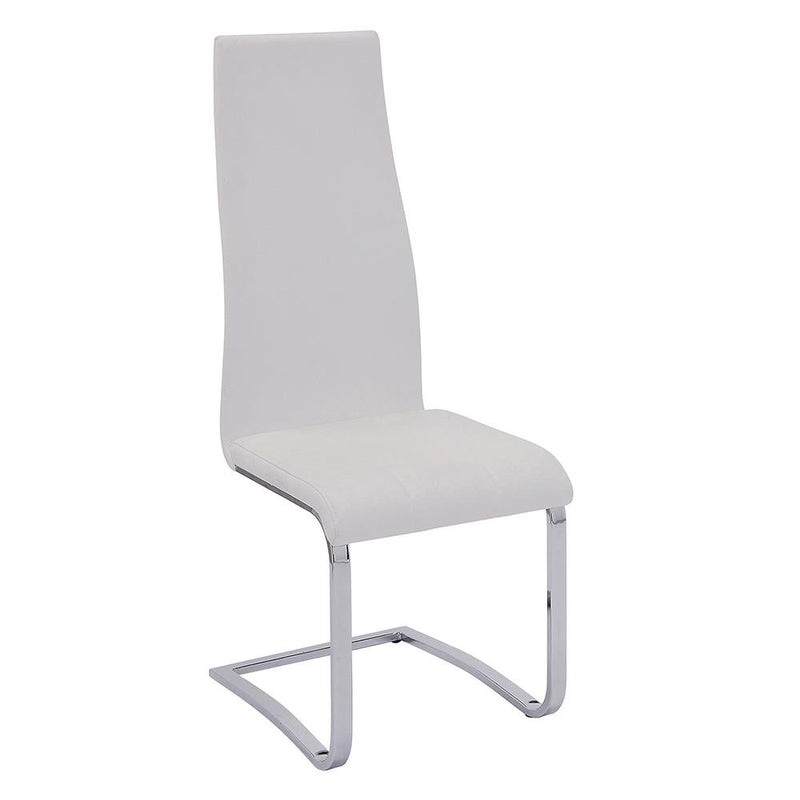 Anges High Back Dining Chairs Black and Chrome (Set of 4)