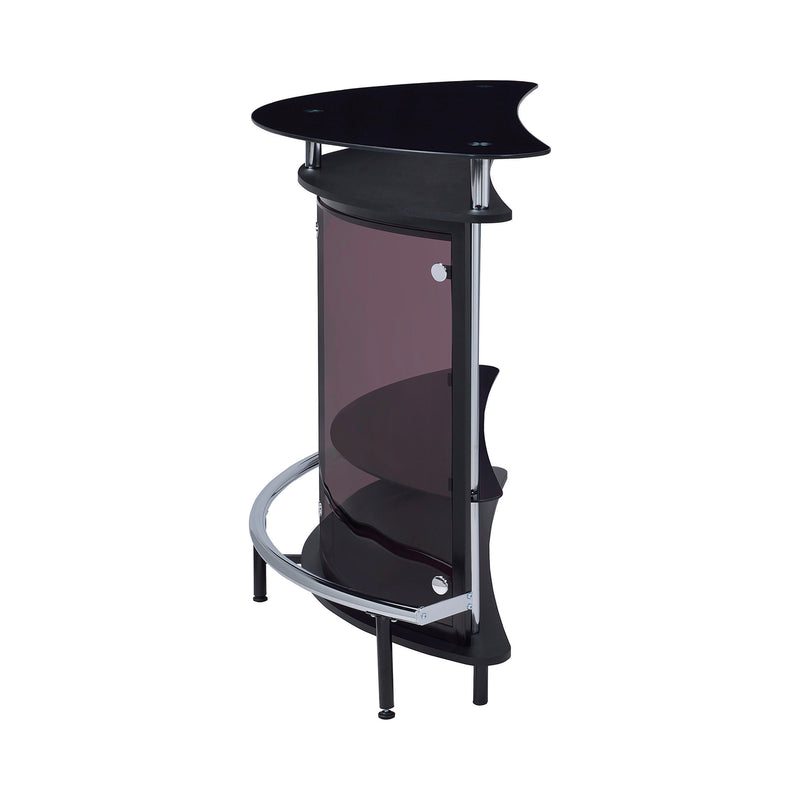 2-tier Bar Unit White and Chrome