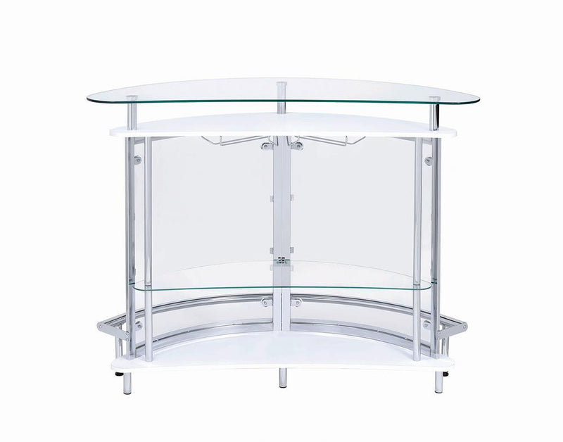 2-tier Bar Unit White and Chrome
