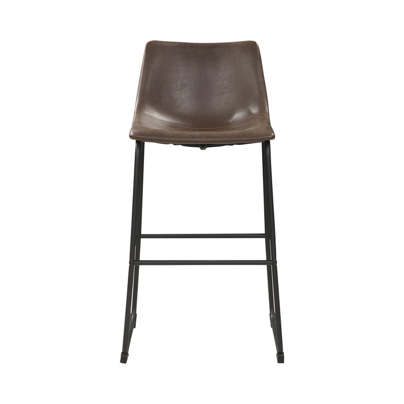 Armless Bar Stools Two-tone Brown and Black (Set of 2)