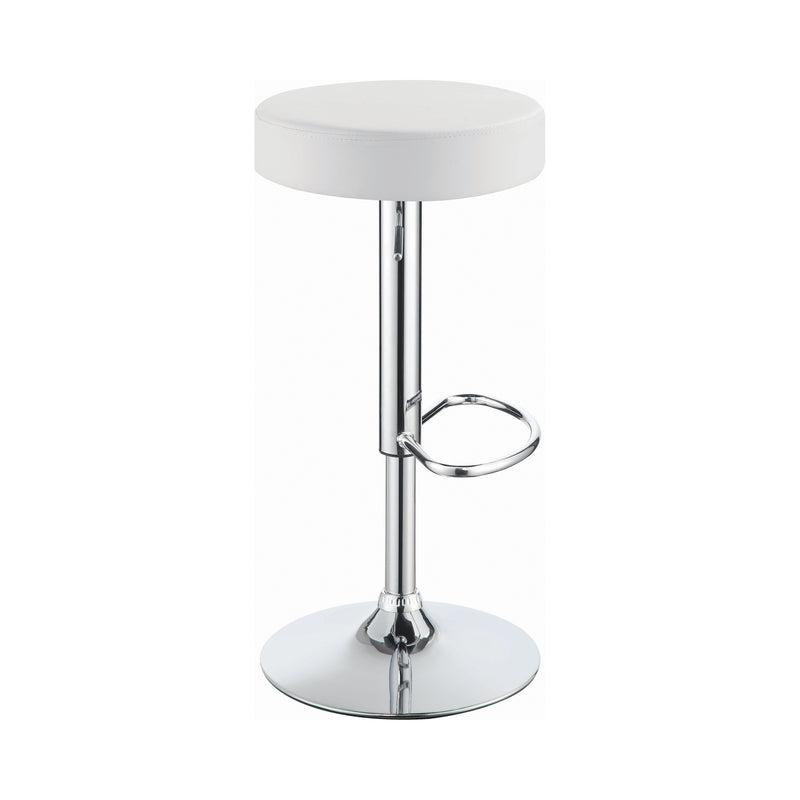 29″ Adjustable Bar Stool Chrome and White