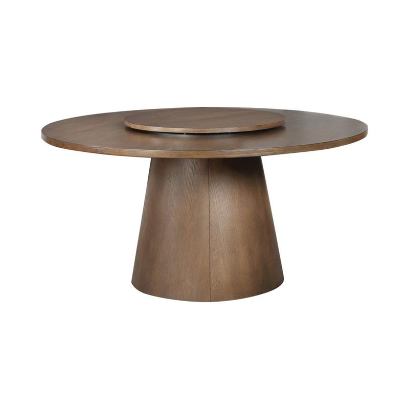 Beverly Drum Base Round Dining Table Dark Cocoa