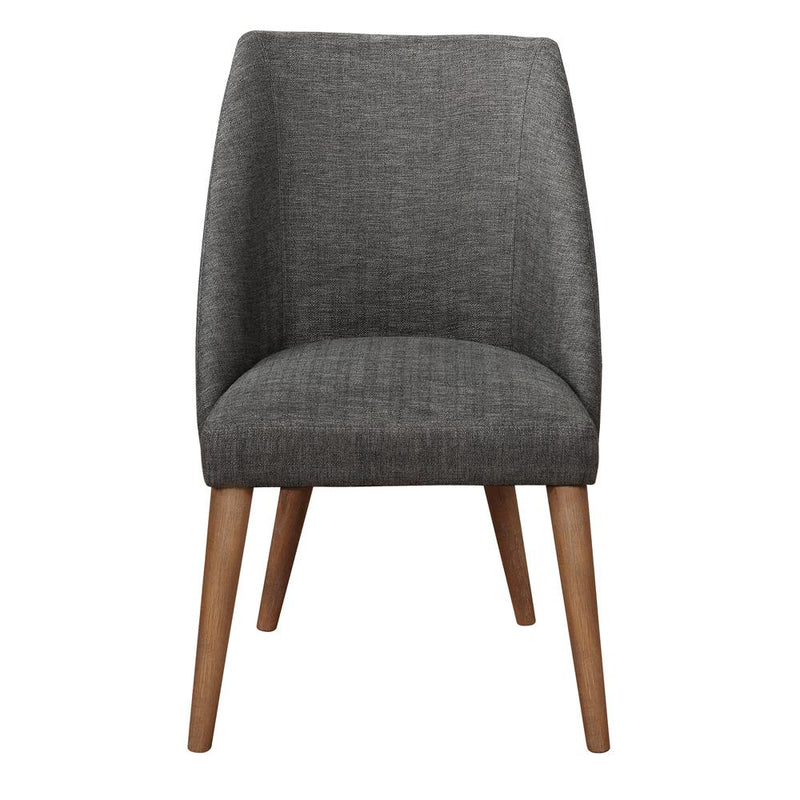 Beverly Upholstered Side Chairs Dark Grey and Dark Cocoa (Set of 2)