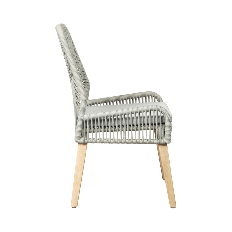 Woven Back Side Chairs Grey (Set of 2)