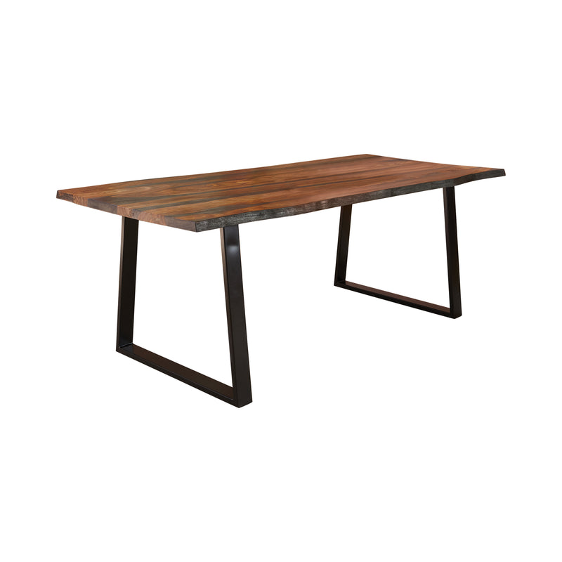 Ditman Live Edge Dining Table Grey Sheessam and Black