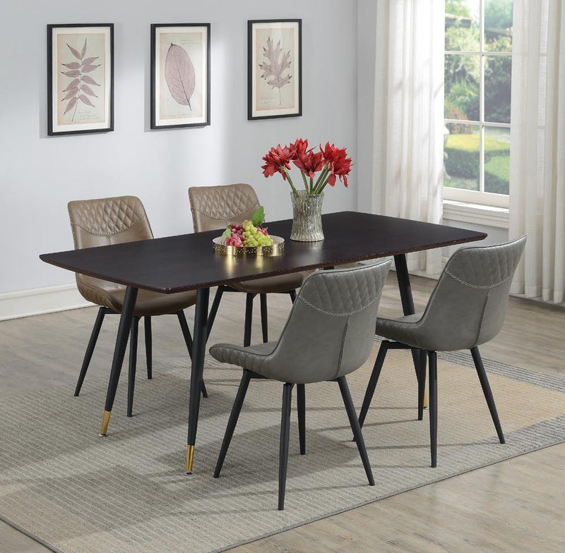 Bellance Dining Table with Metal Legs Walnut and Black