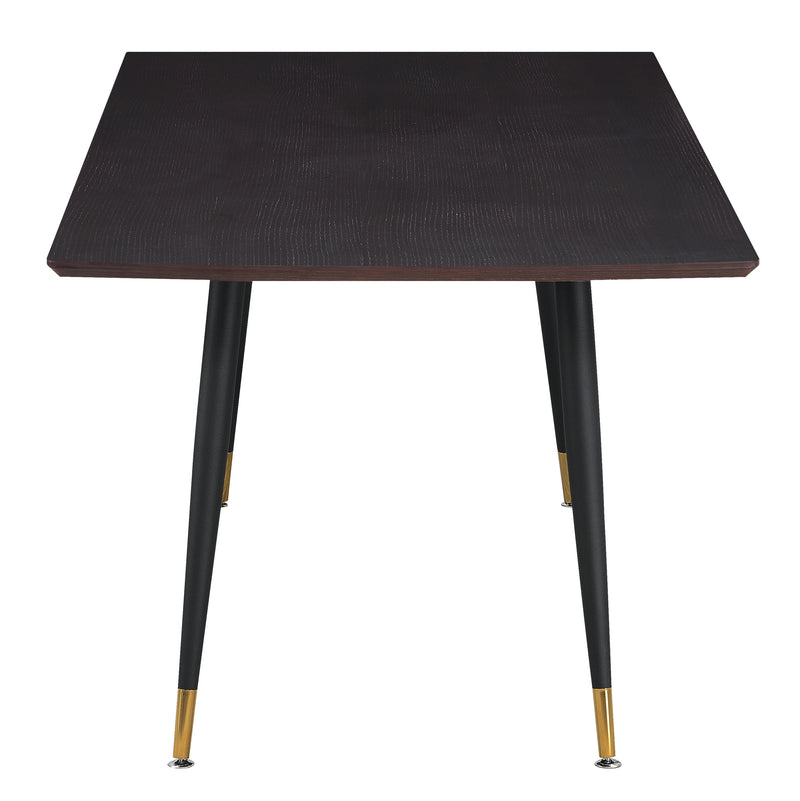 Bellance Dining Table with Metal Legs Walnut and Black
