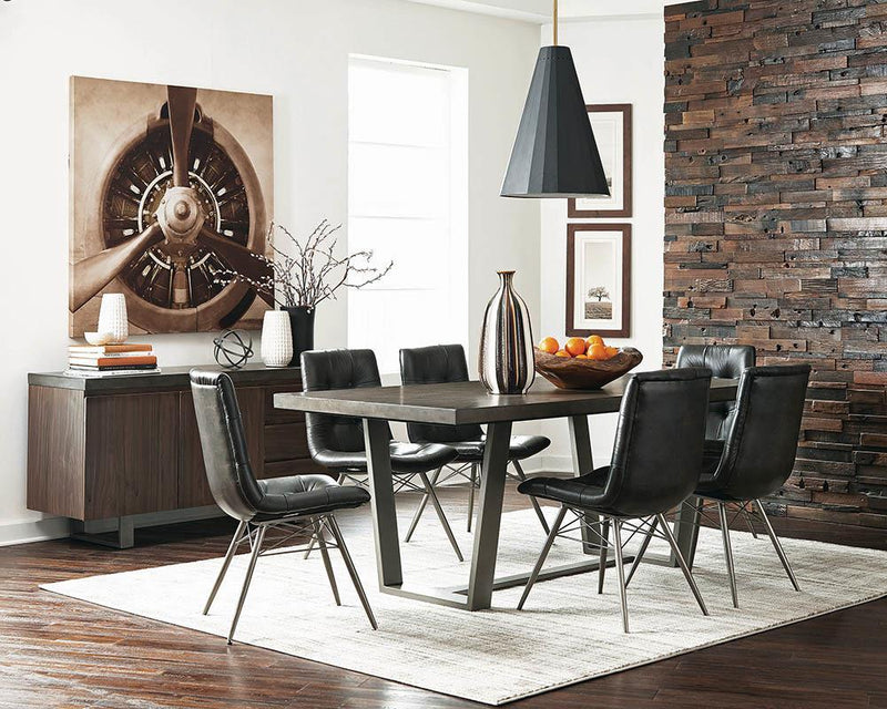 Dittnar Tufted Dining Chairs Charcoal (Set of 4)