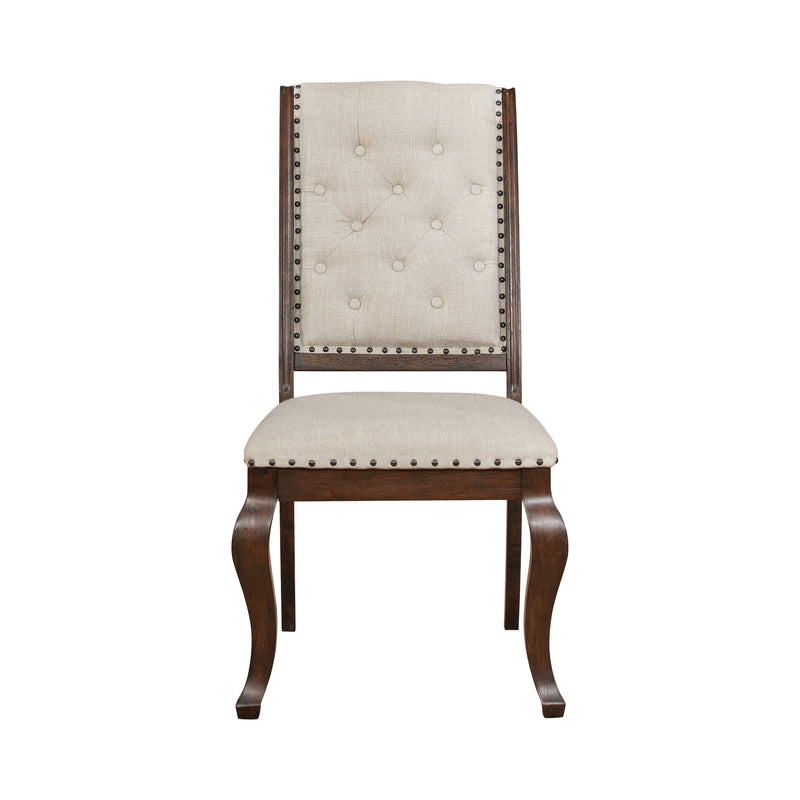 Brockway Cove Tufted Dining Chairs Cream and Antique Java (Set of 2)