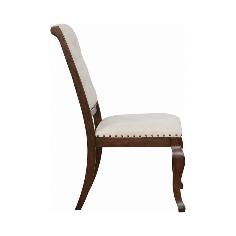 Brockway Cove Tufted Dining Chairs Cream and Antique Java (Set of 2)