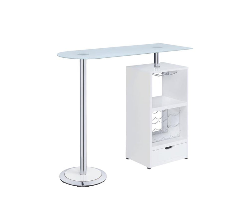 1-drawer Bar Table Glossy White