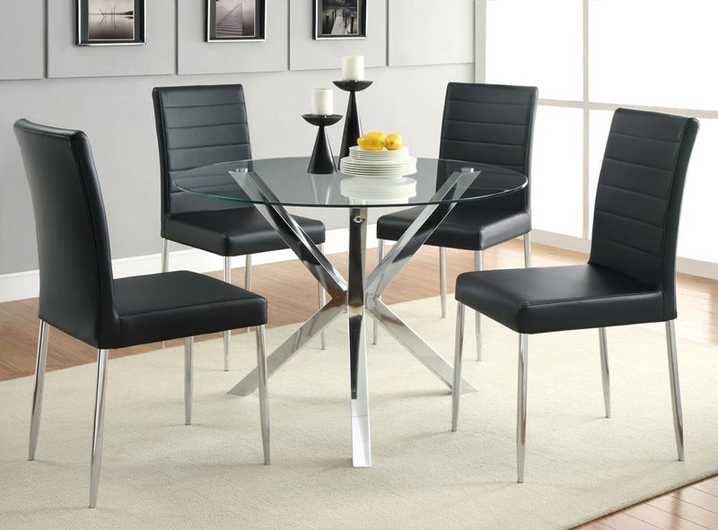 Vance Upholstered Dining Chairs Black (Set of 4)