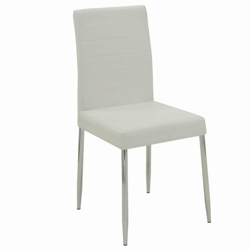 Vance Upholstered Dining Chairs White (Set of 4)