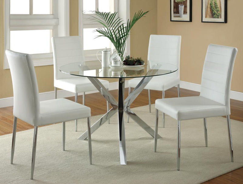 Vance Upholstered Dining Chairs White (Set of 4)