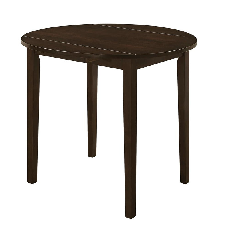 3-piece Dining Set with Drop Leaf Cappuccino and Tan