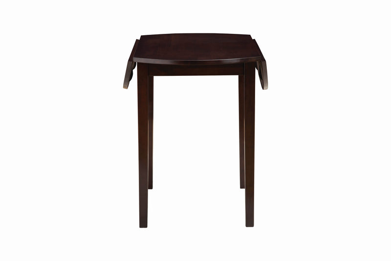 3-piece Dining Set with Drop Leaf Cappuccino and Tan