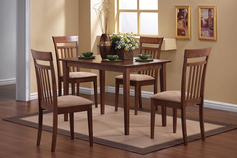 5-piece Dining Set Chestnut and Tan