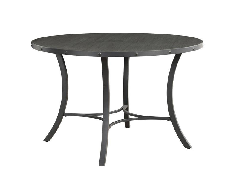 5-piece Dining Set with Upholstered Chairs Matte Black and Grey