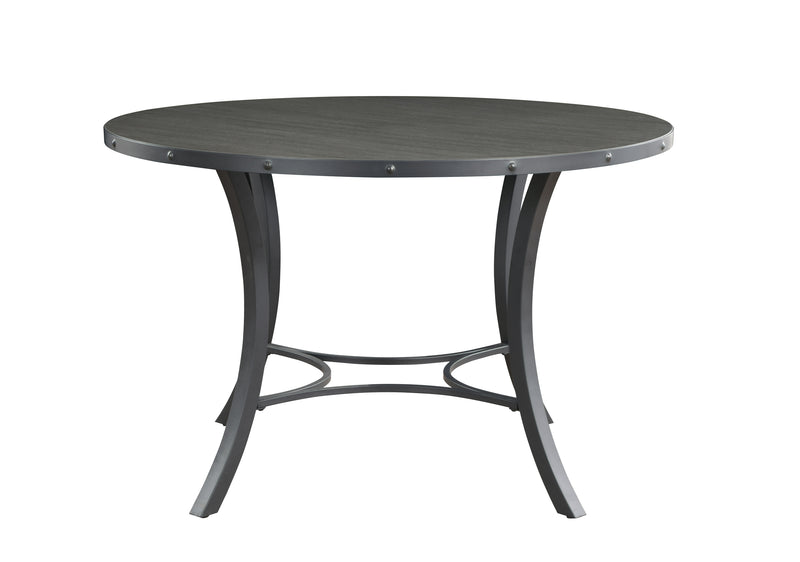 5-piece Dining Set with Upholstered Chairs Matte Black and Grey