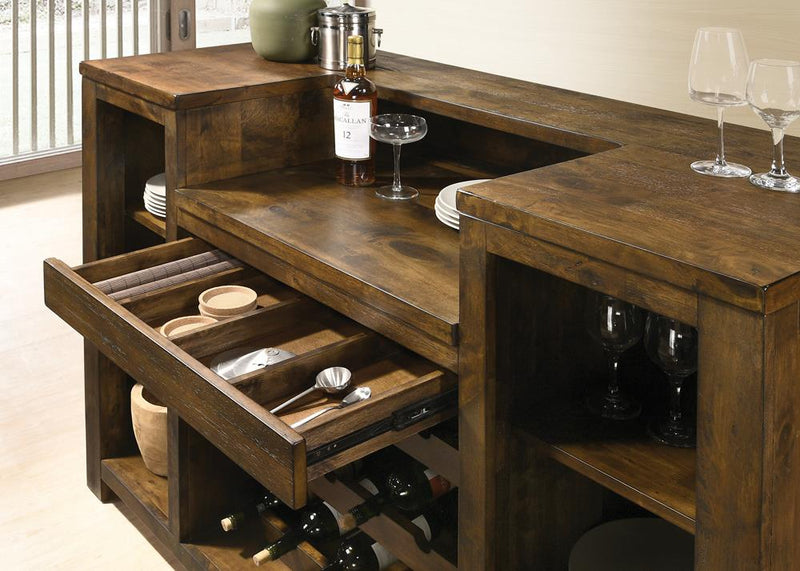 1-drawer Bar Unit Rustic Oak
