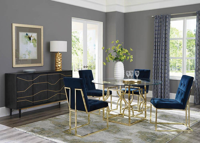 Starlight Dining Table Base Brass