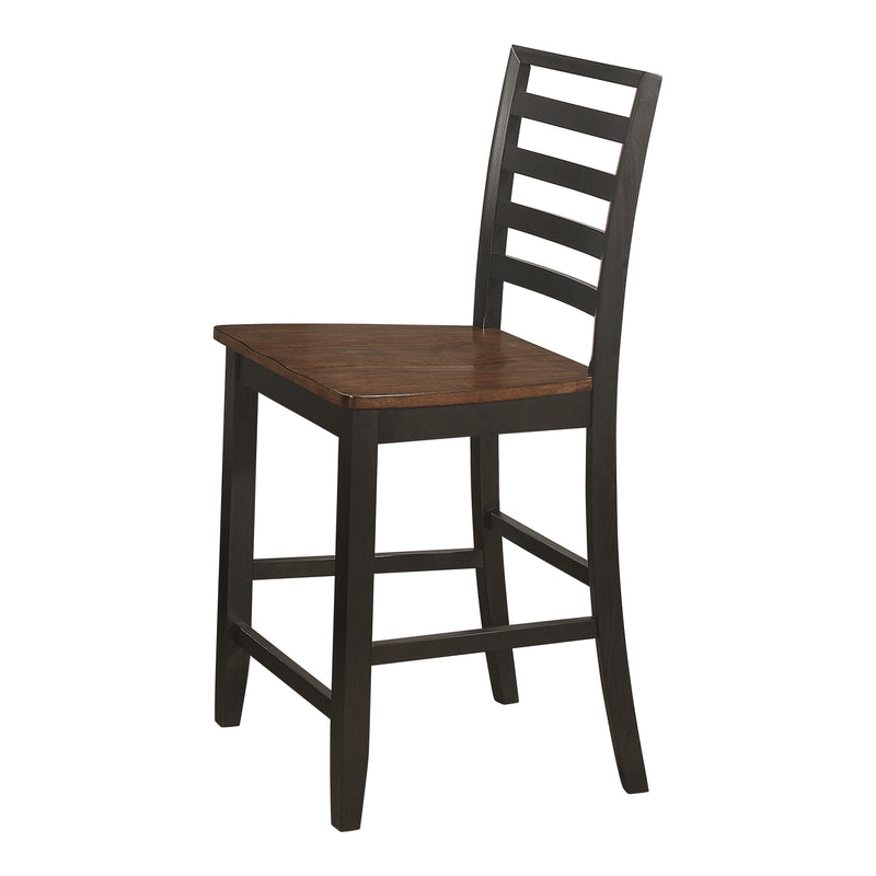 Sanford Ladder Back Counter Height Stools Cinnamon and Espresso (Set of 2)