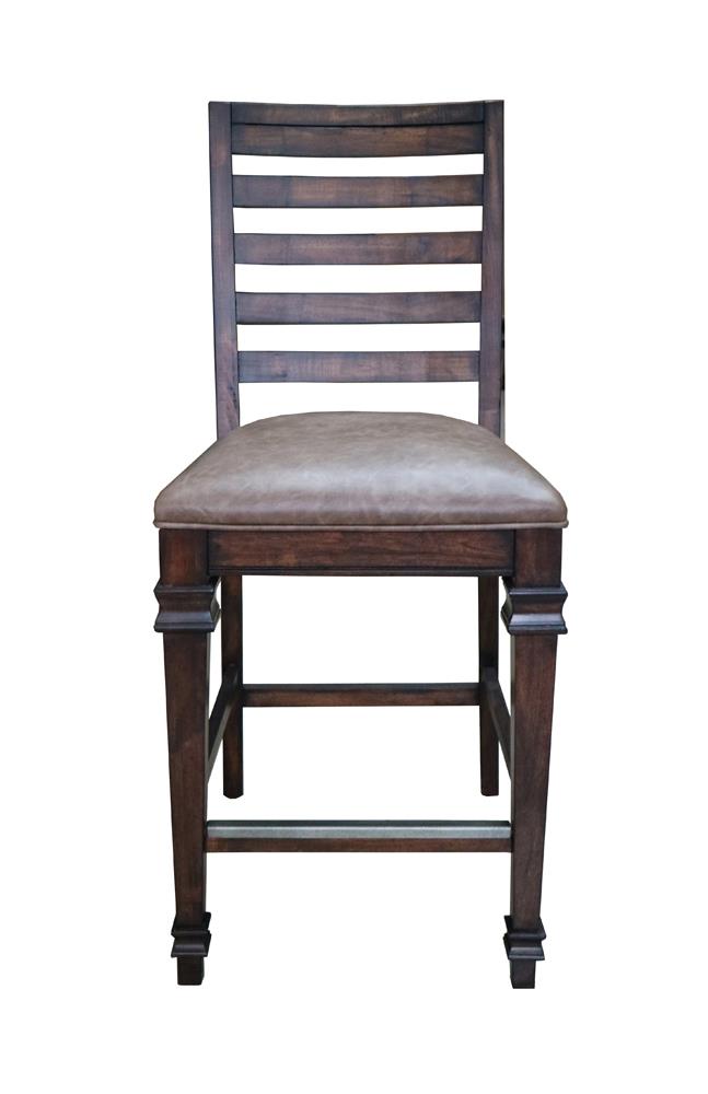 Delphine Ladder Back Counter Height Chairs Brown (Set of 2)
