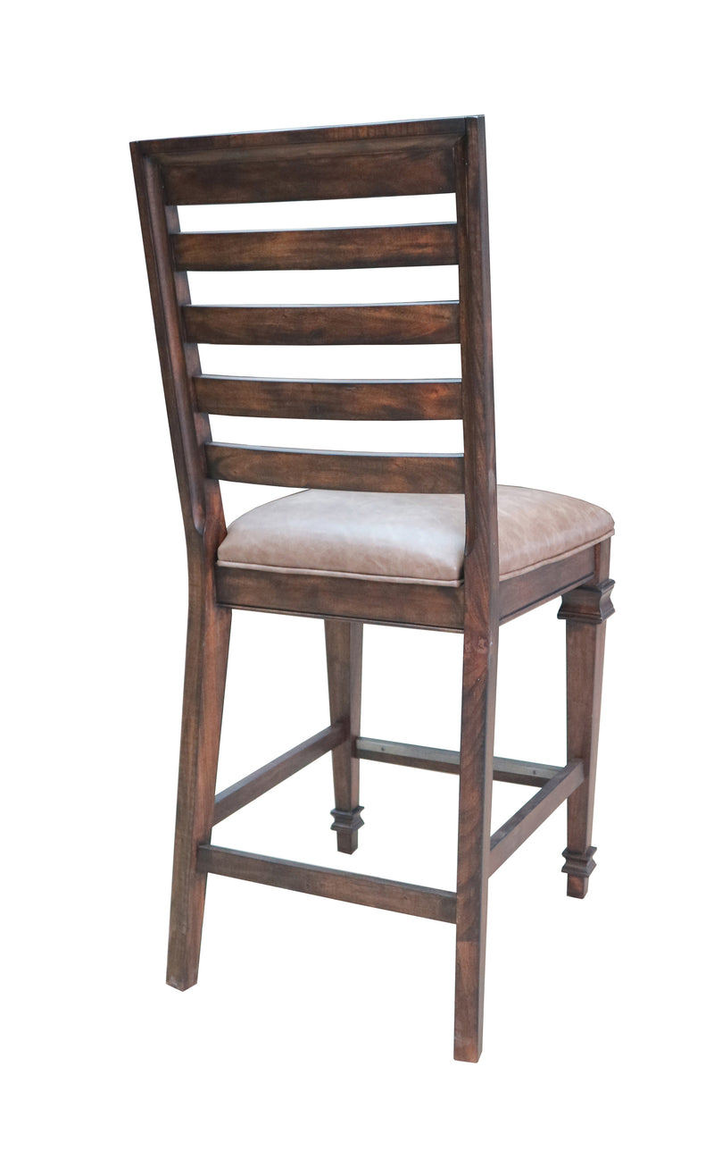 Delphine Ladder Back Counter Height Chairs Brown (Set of 2)
