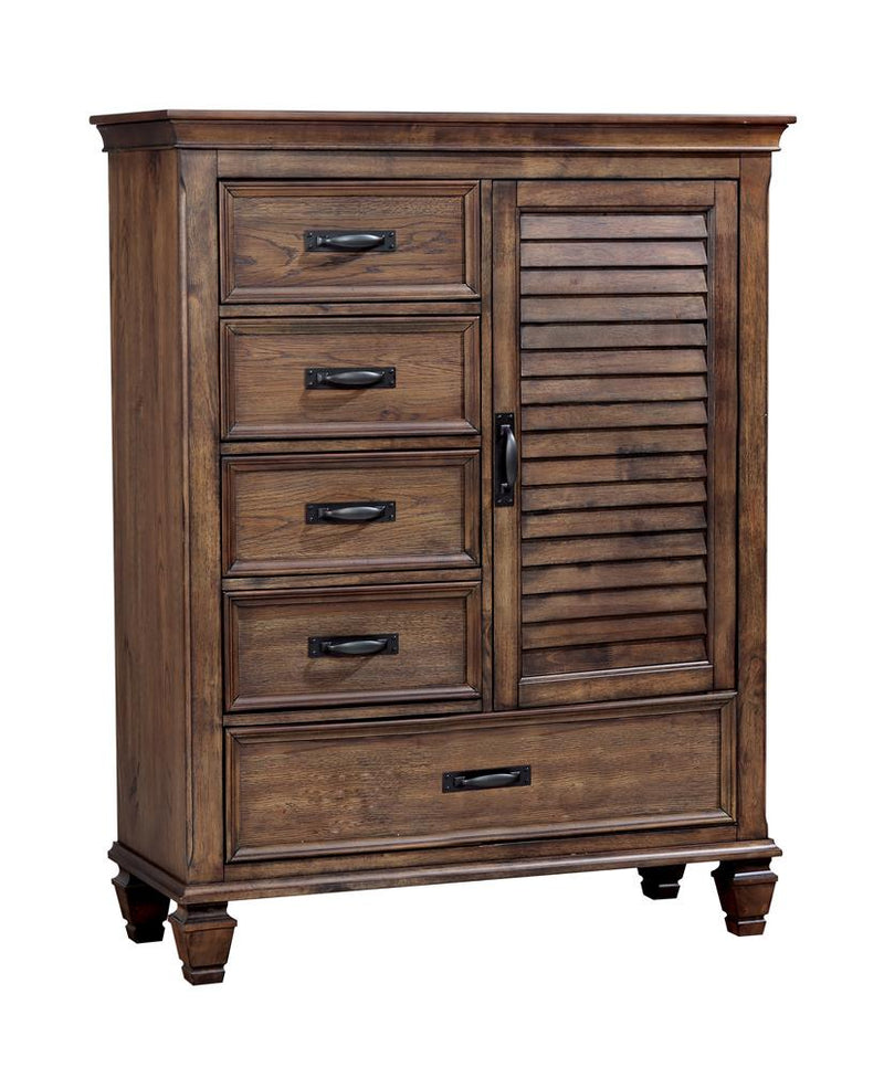 Franco 5-drawer Man’s Chest Burnished Oak