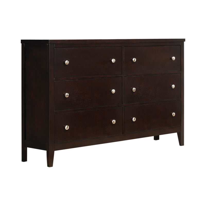 Carlton 6-drawer Rectangular Dresser Cappuccino