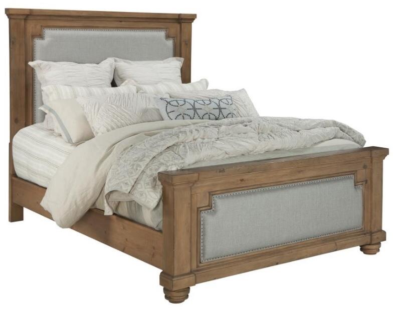 Florence Traditional Rustic Smoke and Grey Eastern King Bed