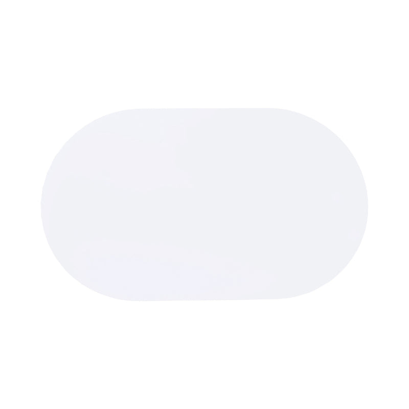 Retro Oval Dining Table Glossy White and Chrome