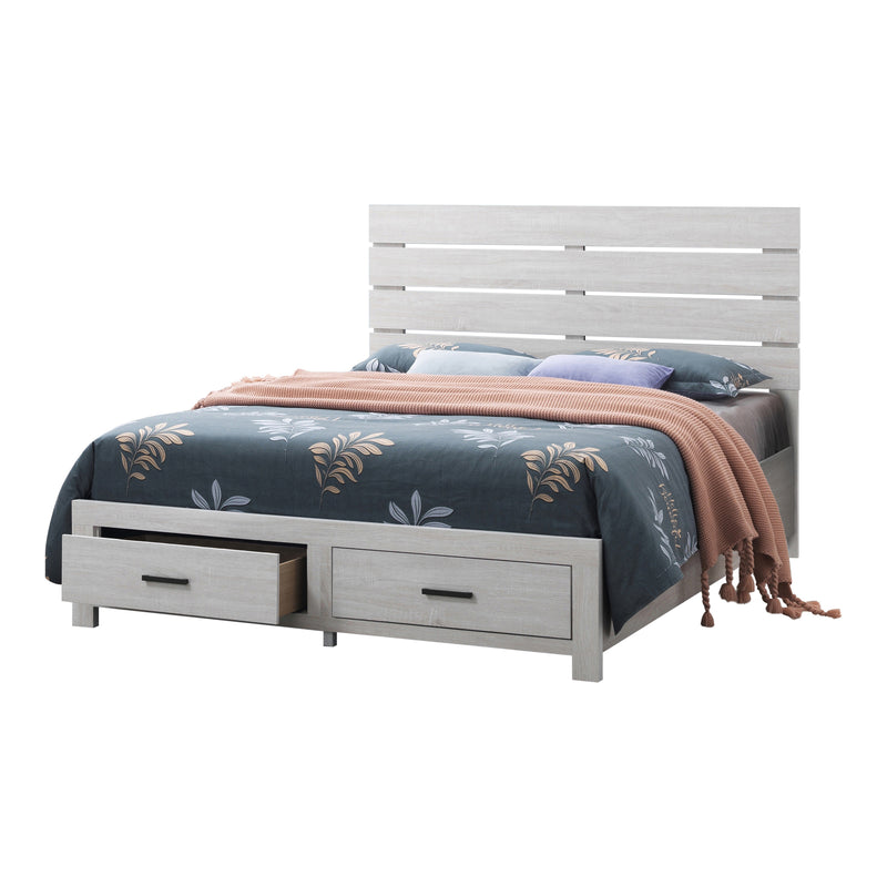 Marion Queen Storage Bed Coastal White
