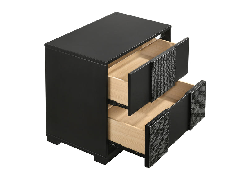 Blacktoft 2-drawer Nightstand Black