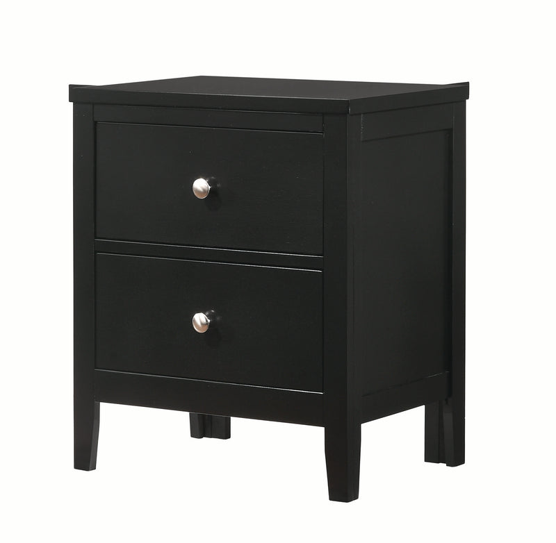 Carlton Queen Upholstered Bed Black and Grey