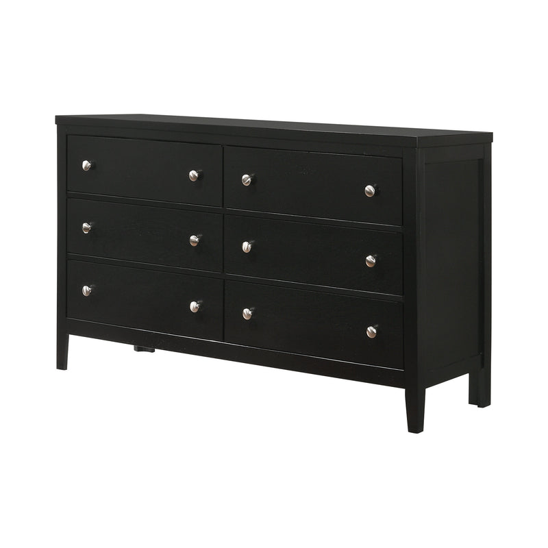 Carlton Queen Upholstered Bed Black and Grey