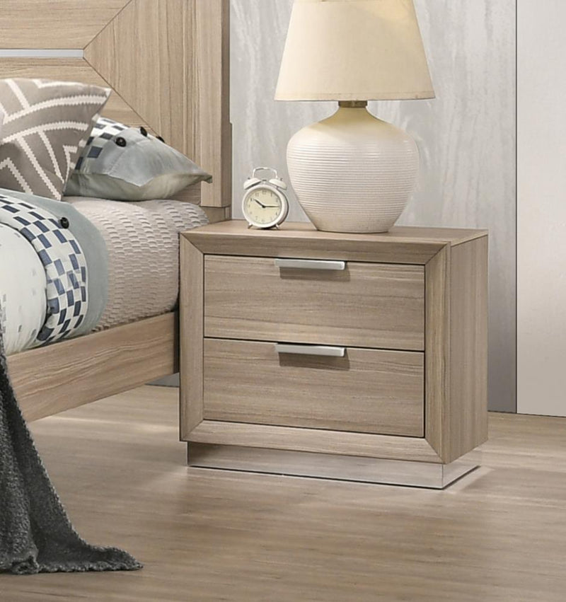 Lynncrest 2-drawer Nightstand Rustic Beige