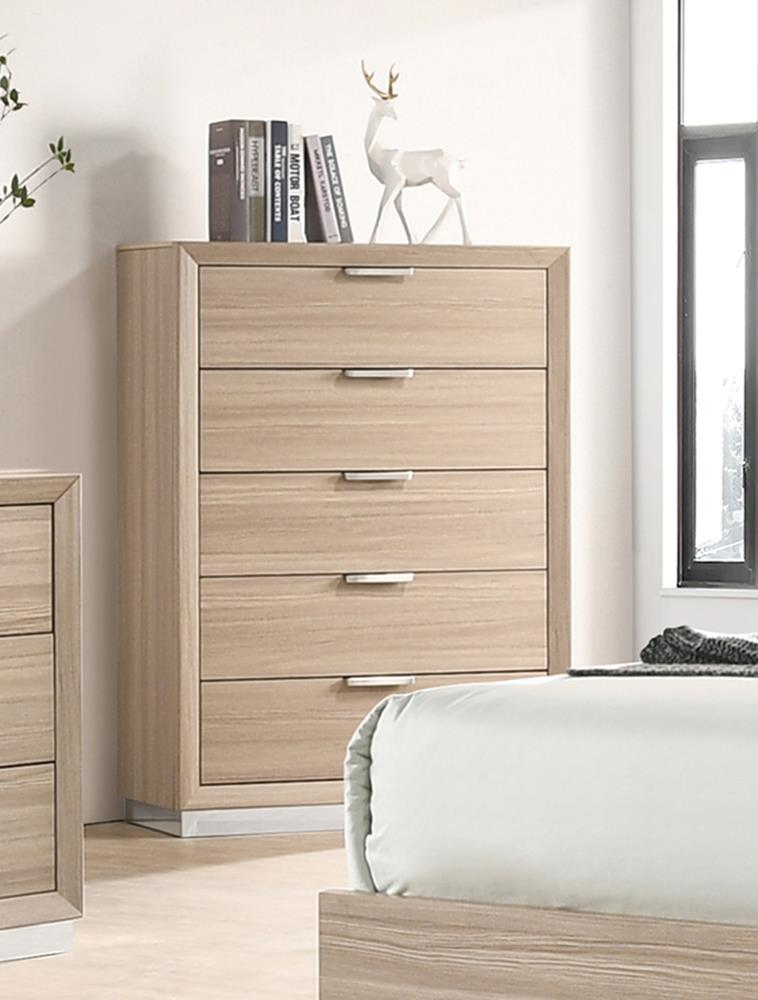Lynncrest 5-drawer Chest Rustic Beige