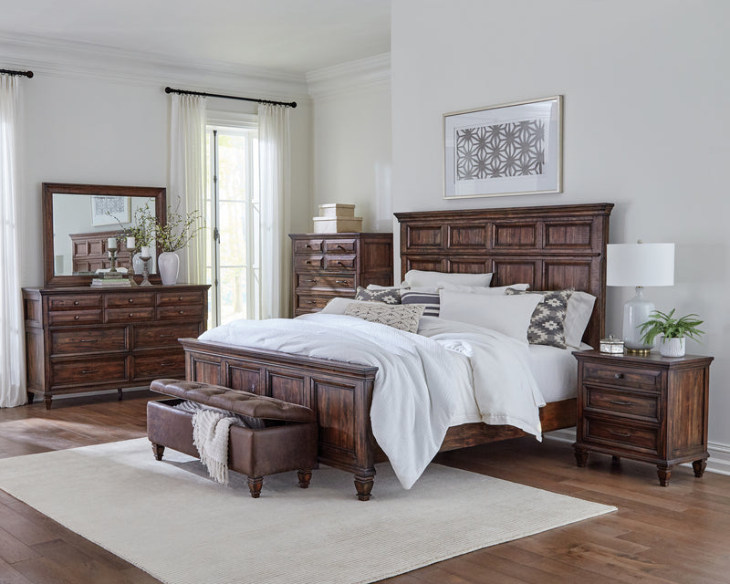 Avenue 4-piece California King Bedroom Set Weathered Burnished Brown