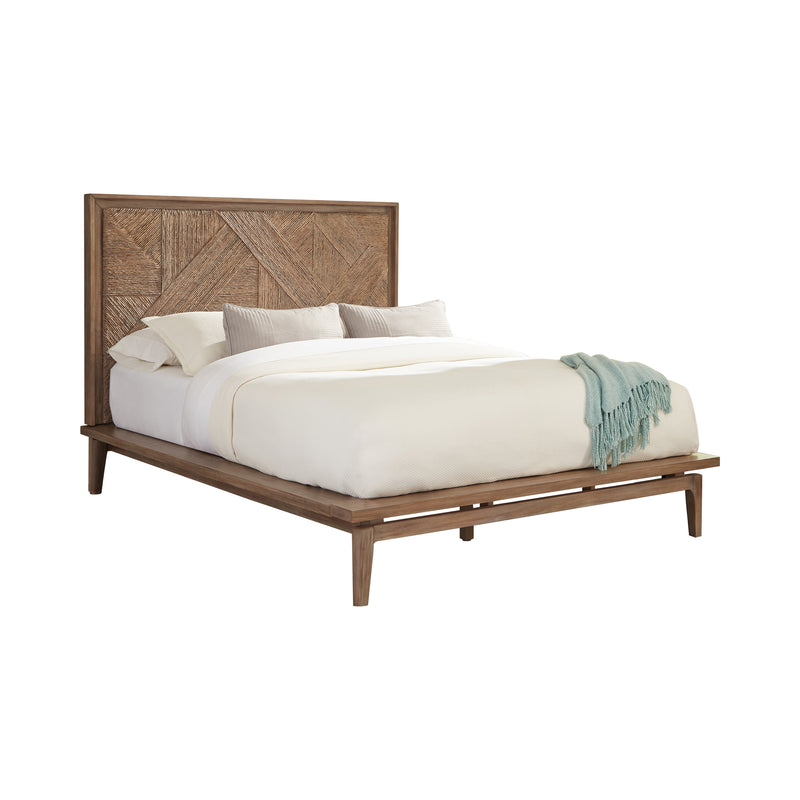 Vanowen California King Hand-woven Platform Bed Sandstone