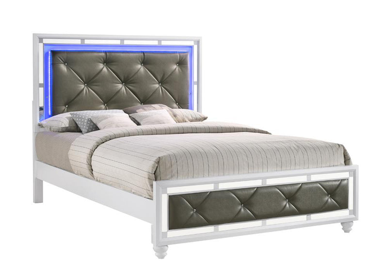 Whitaker Queen Bed with LED Lighting White