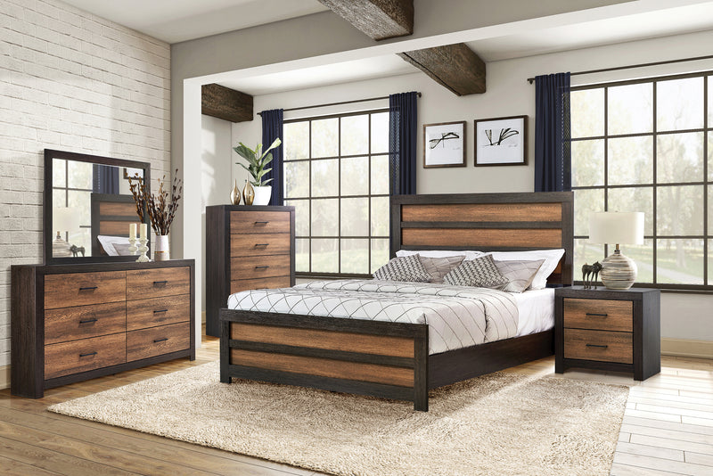 Dewcrest Eastern King Panel Bed Caramel and Licorice