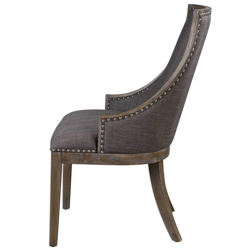 Uttermost Aidrian Charcoal Gray Accent Chair