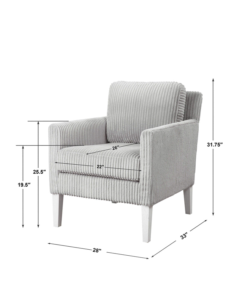 Uttermost Cavalla Gray Accent Chair