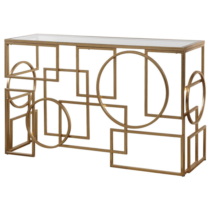 Uttermost Metria Gold Console Table