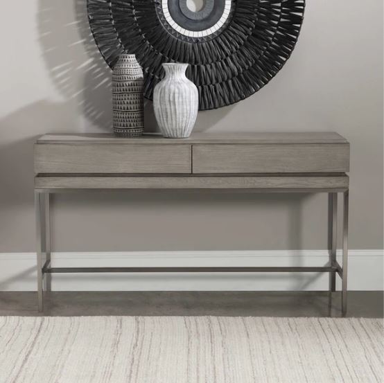 Kamala Gray Oak Console Table