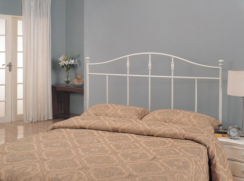 Full/Queen Metal Arched Headboard White
