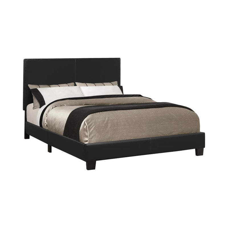 Muave Twin Upholstered Bed Black